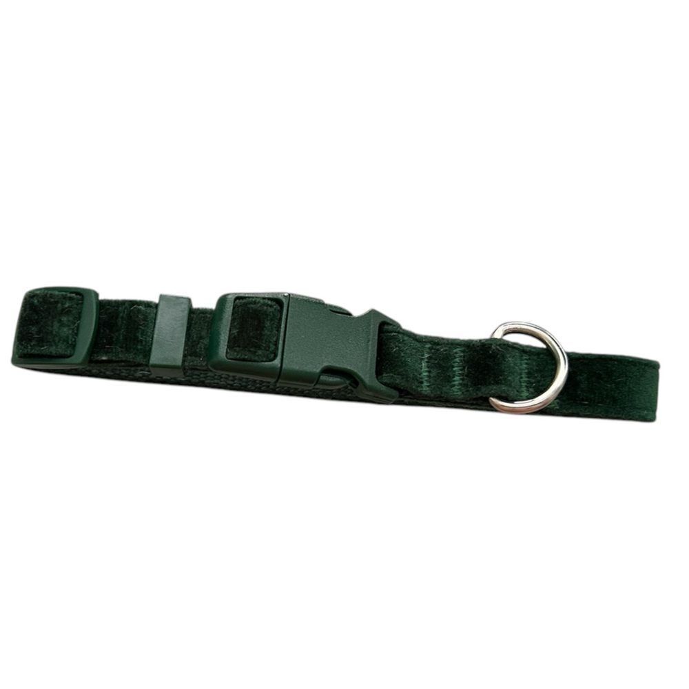 Green velvet Dog Collar Size XS/Small